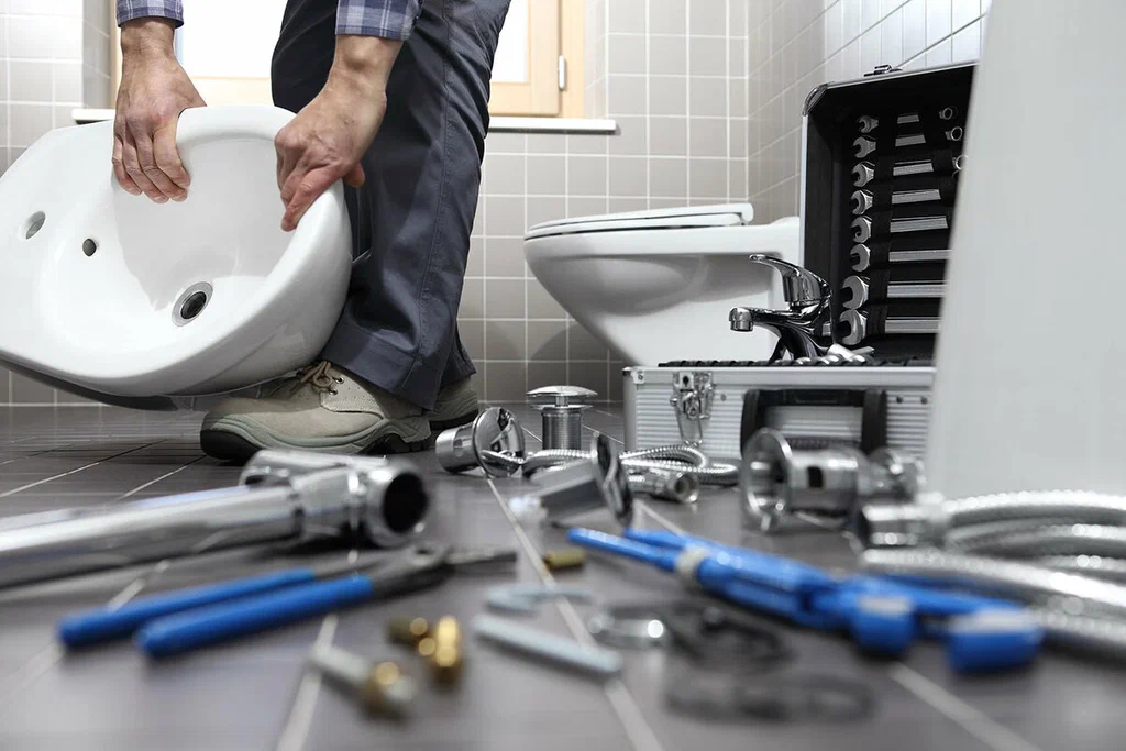 Plumbing tools prepared for a bathroom repair in Casselberry